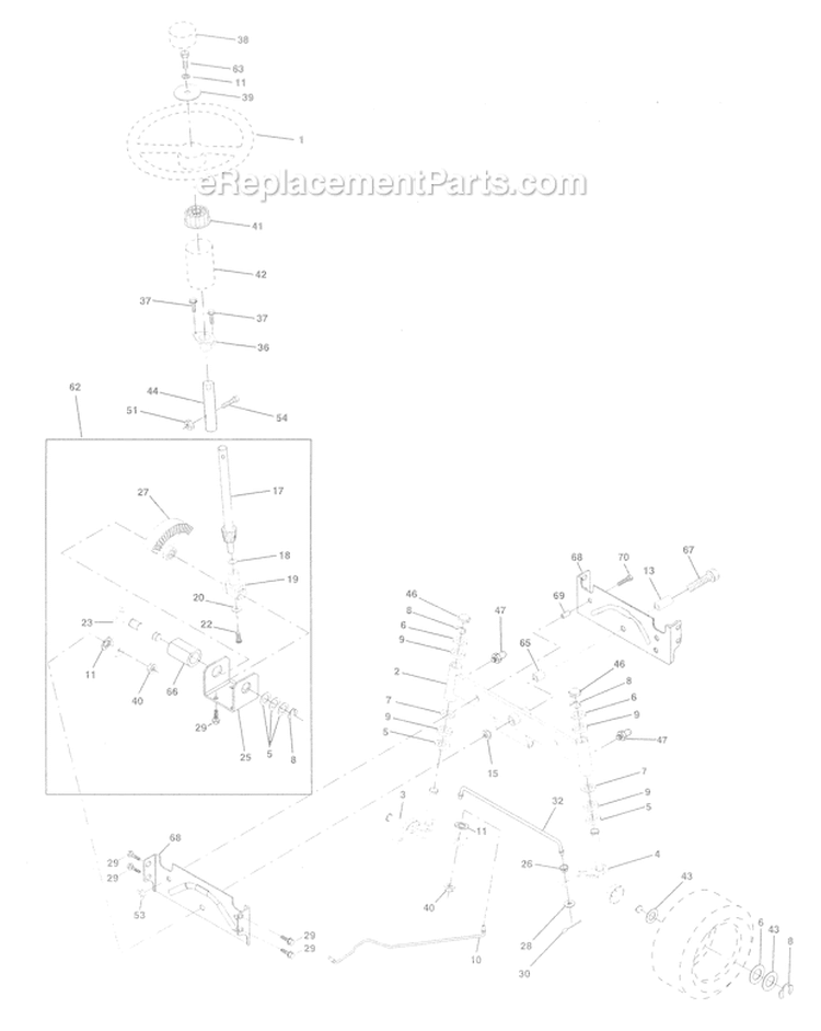 Page D Diagram and Parts List for WE12538D  Weed Eater Lawn Tractor